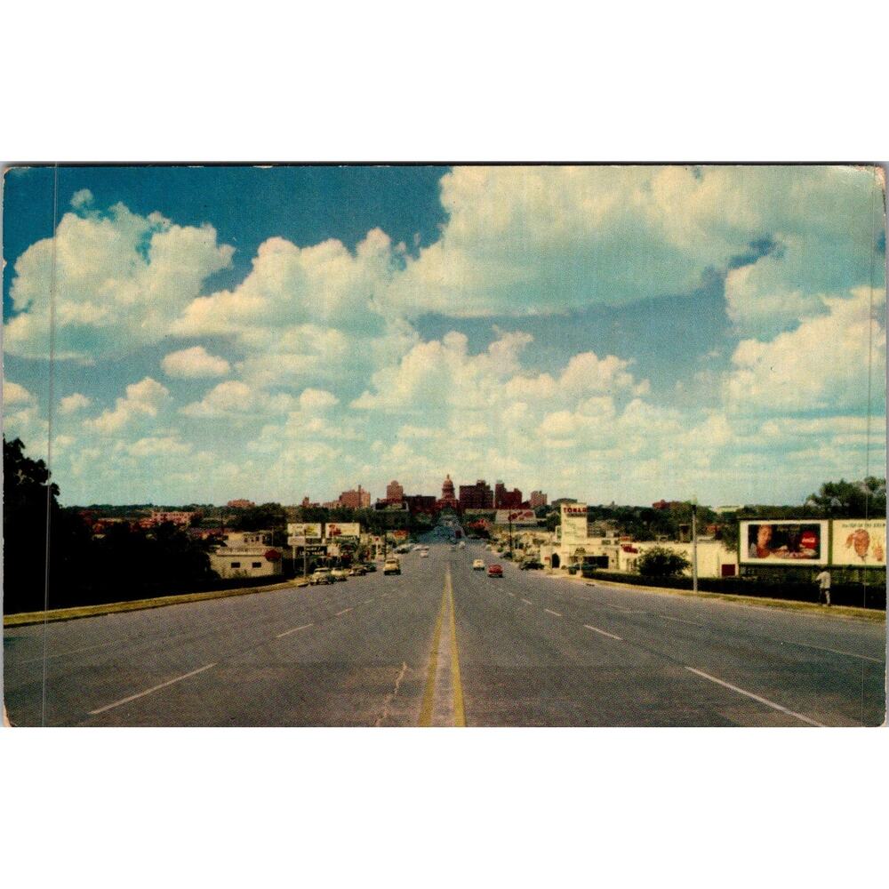 Skyline With State Capitol Building in Austin TX Vintage Postcard SP17-24